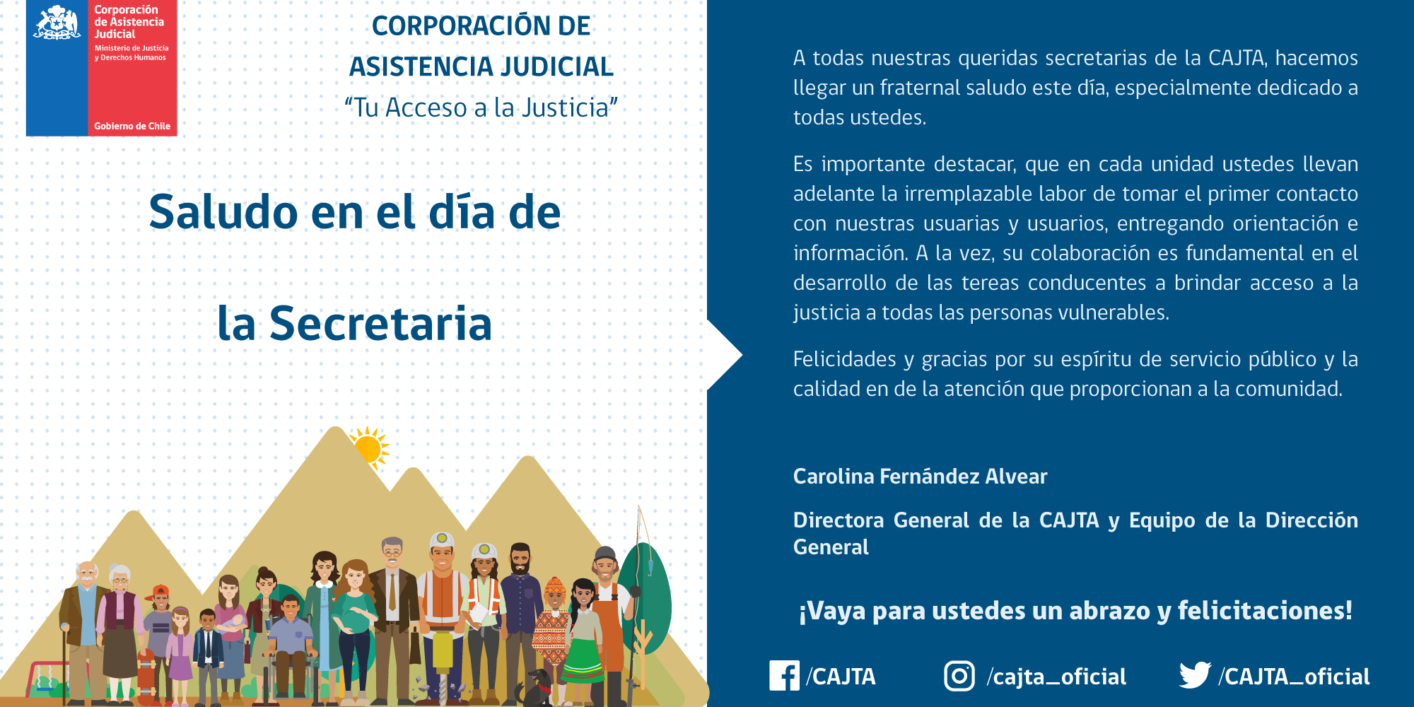 Saludo en el Día Nacional de la Secretaria 2019