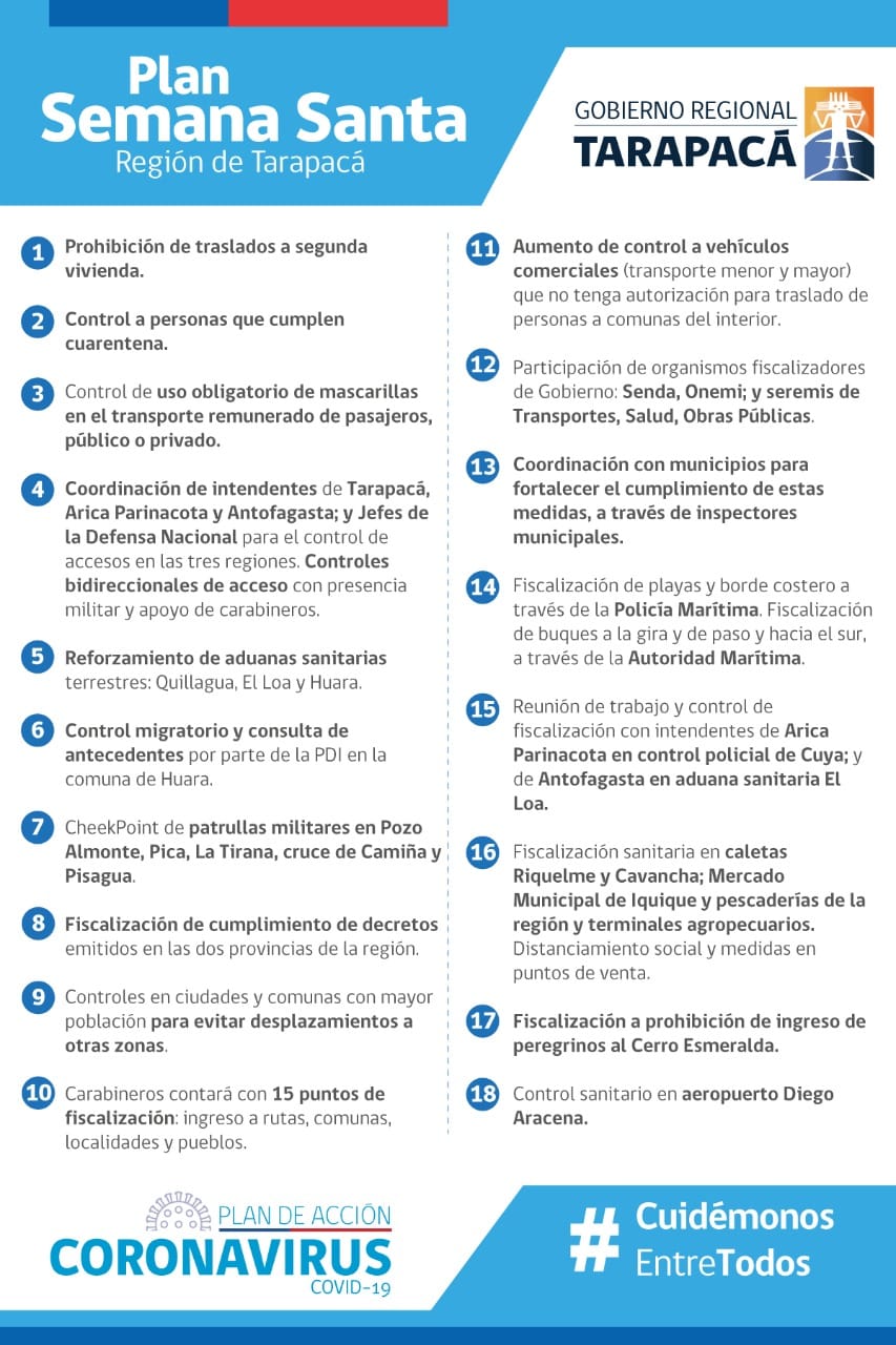 Publicación en Facebook de Gobierno Regional de Tarapacá