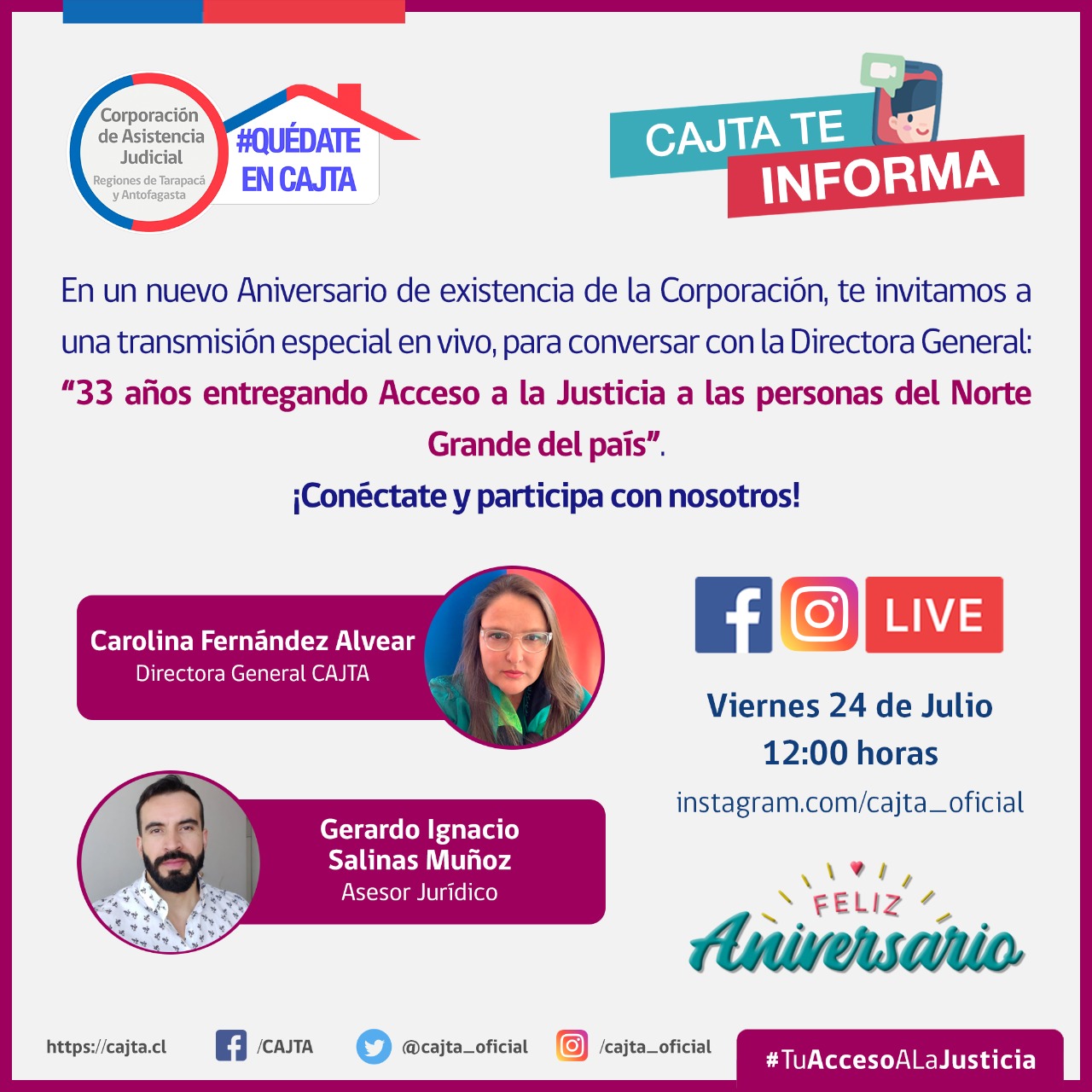 Aniversario N° 33 de la Corporación de Asistencia Judicial