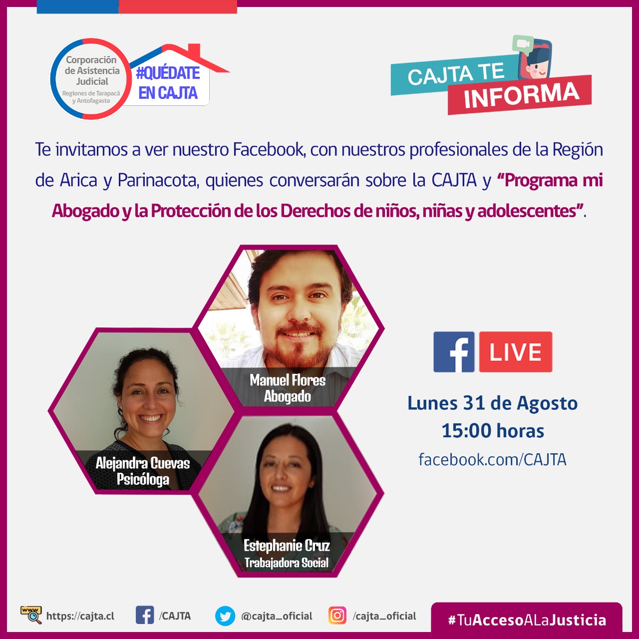 Invitamos a nuestro Facebook Live