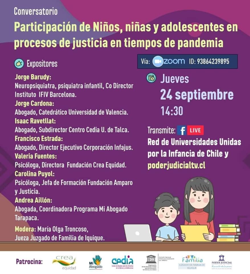 Conversatorio: Participación de niños, niñas y adolescentes en procesos judiciales en tiempos de pandemia