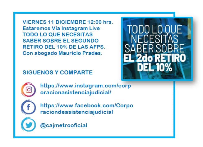 CAJMETRO estará Vía Instagram Live