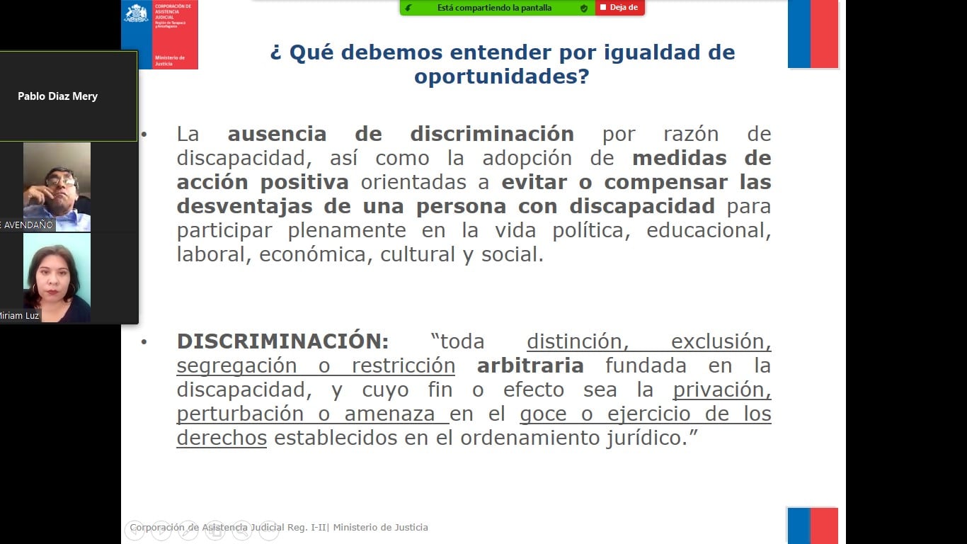 Convenio CAJTA-SENADIS realiza capacitación sobre ley 20.422
