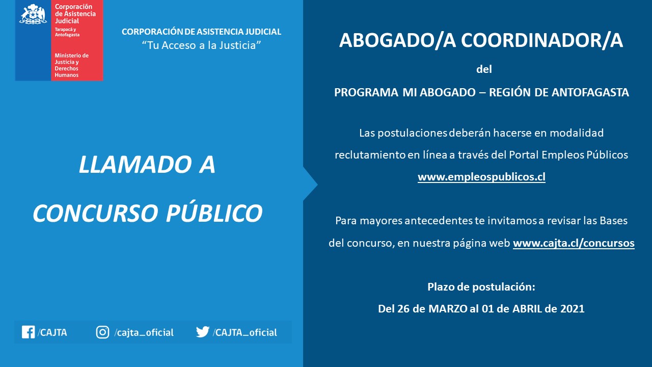 LLAMADO A CONCURSO PÚBLICO