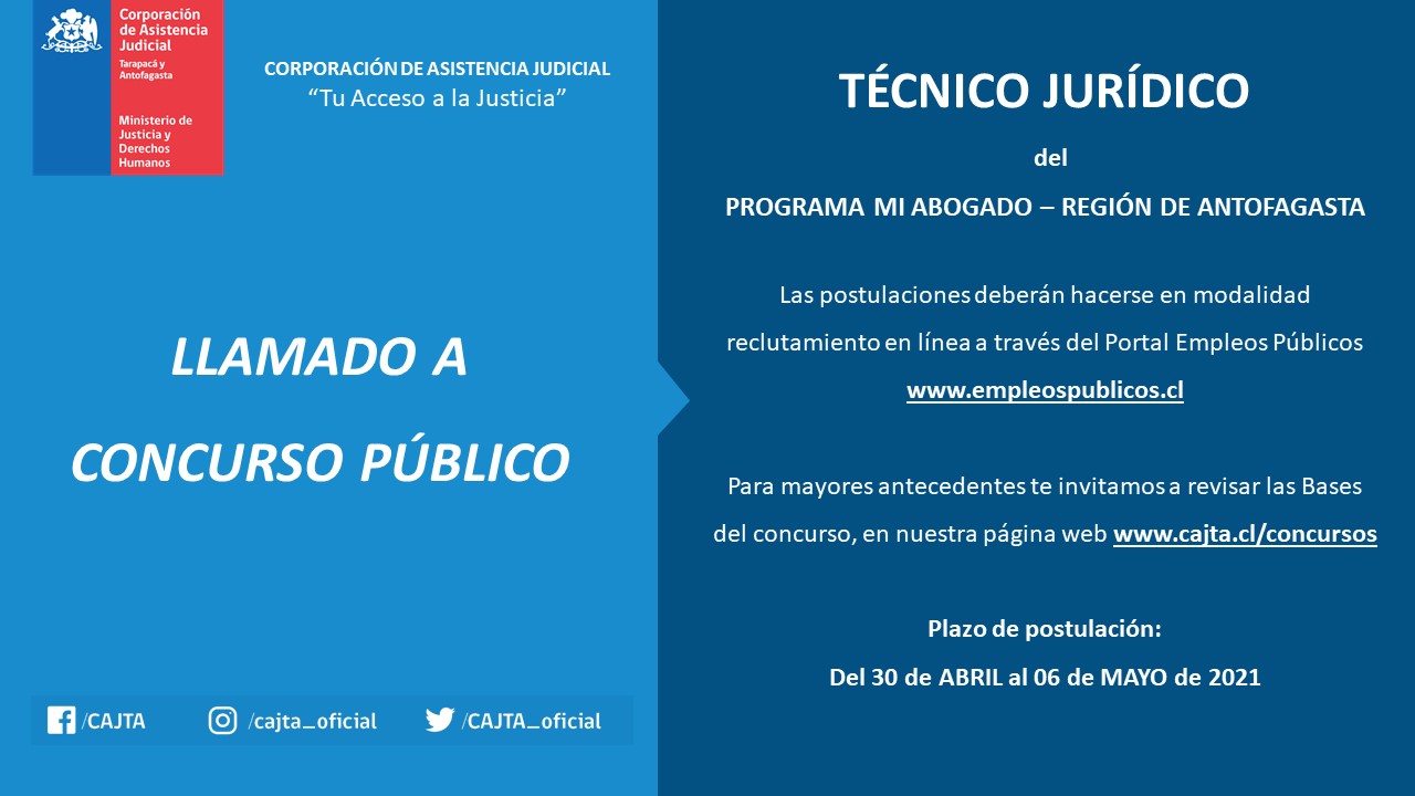 LLAMADO A CONCURSO PÚBLICO