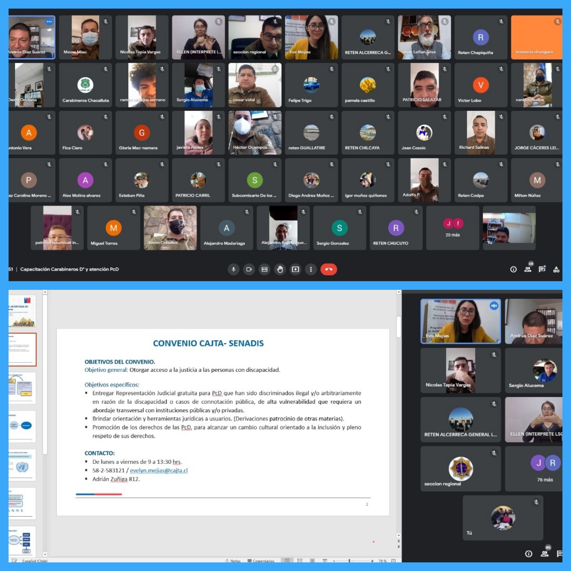 En Arica realizan charla sobre discapacidad a Carabineros de Chile