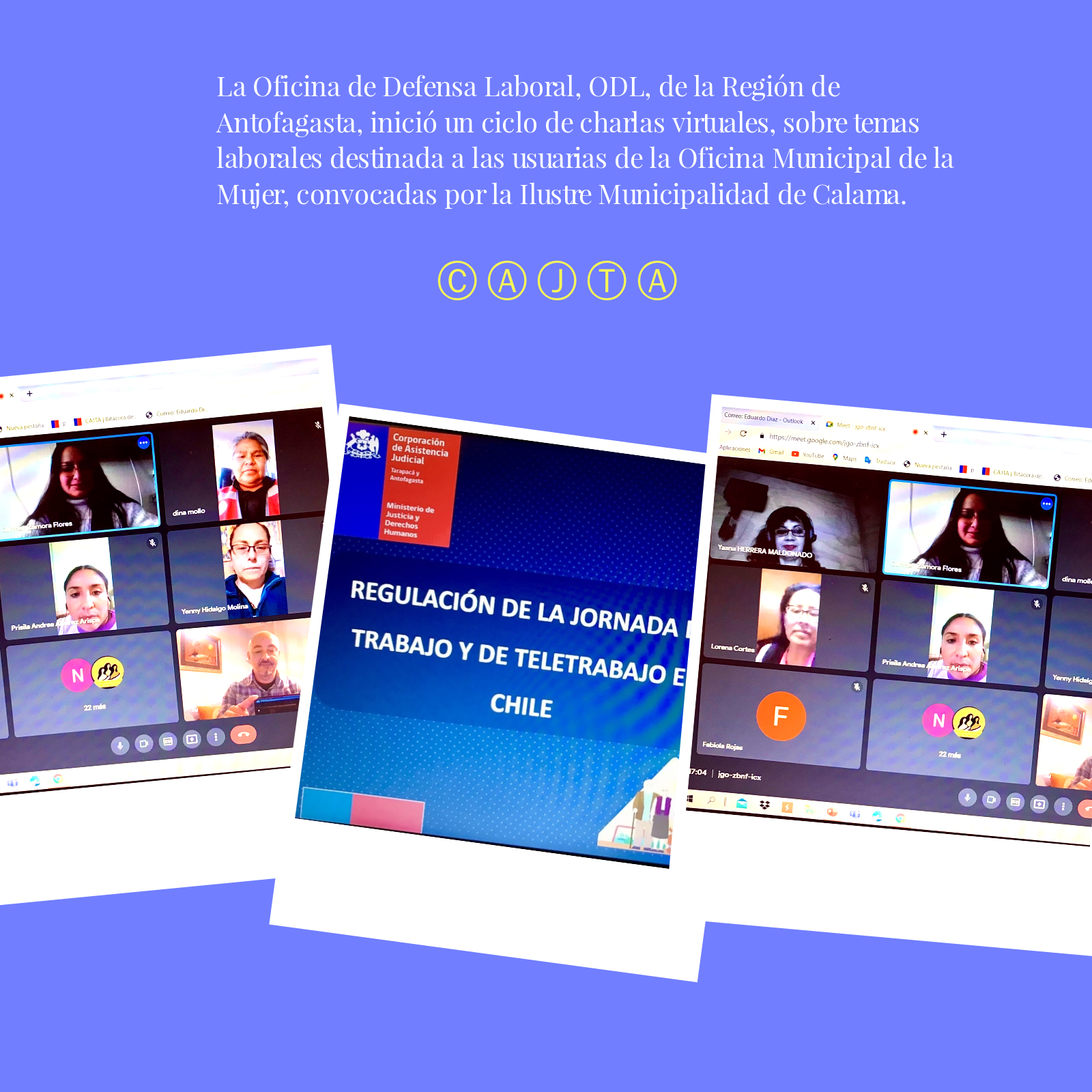 Oficina de Defensa Laboral de Antofagasta  inició un ciclo de charlas virtuales