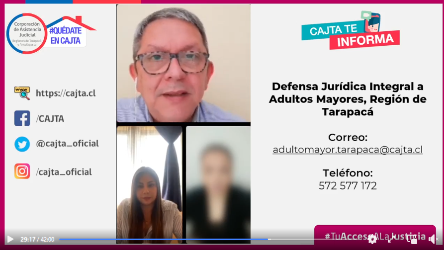 Instagram Live:  " El rol del trabajador/a social en la atención de la persona mayor"