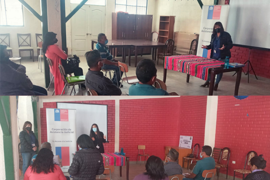 Camiña: Consultorio Jurídico de Pozo Almonte realiza taller sobre materias de familia