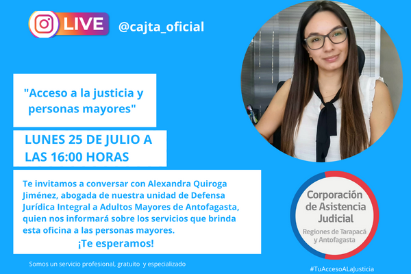 Invitamos a un Vivo en Instagram sobre personas mayores