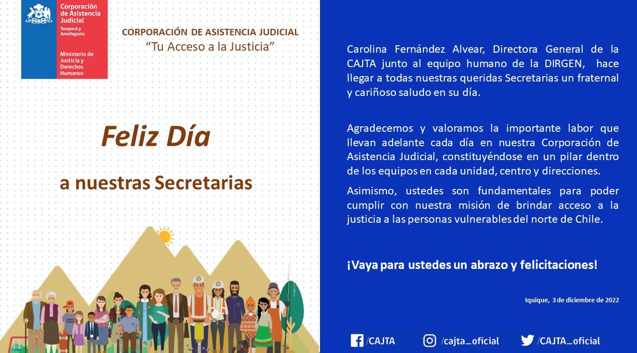 Saludos en el Día de la Secretaria