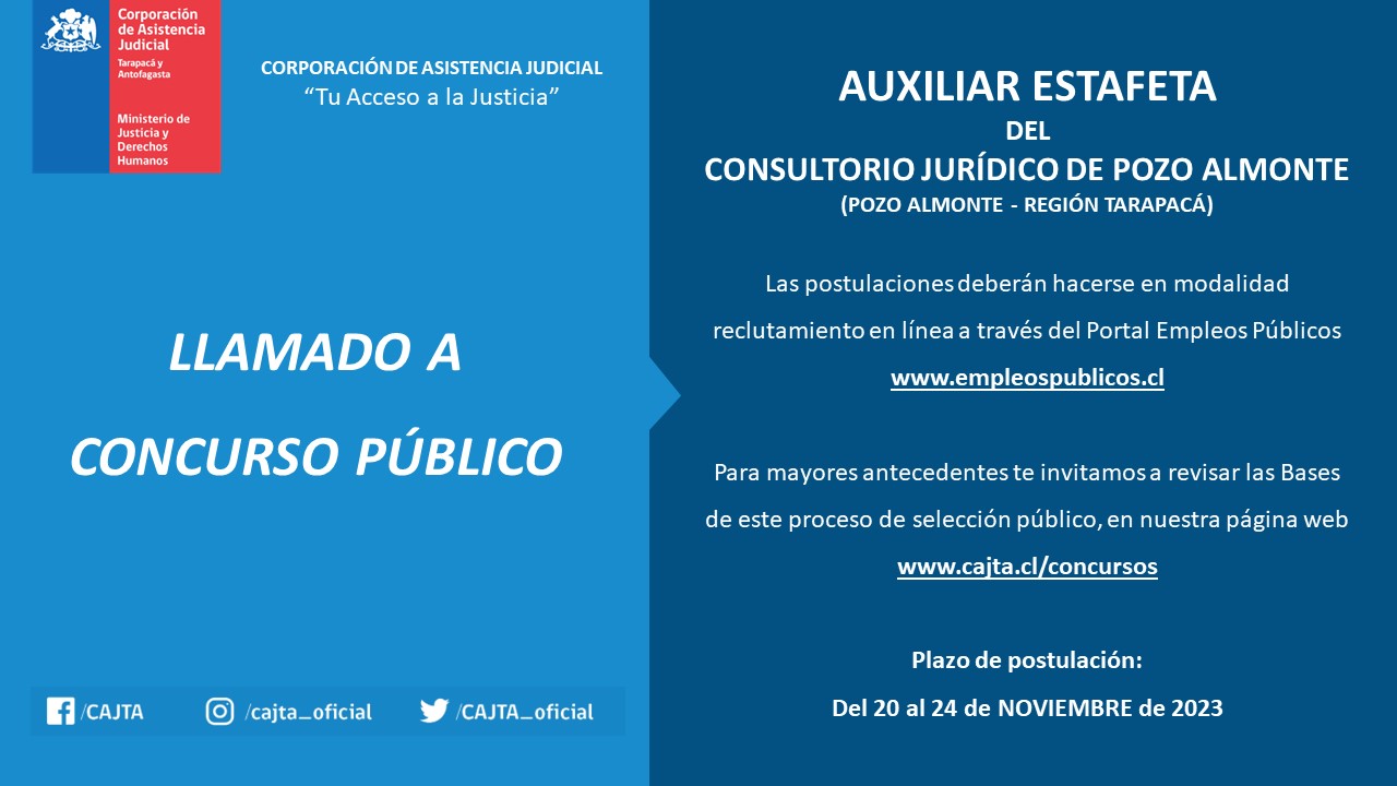 LLAMADO A CONCURSO PÚBLICO