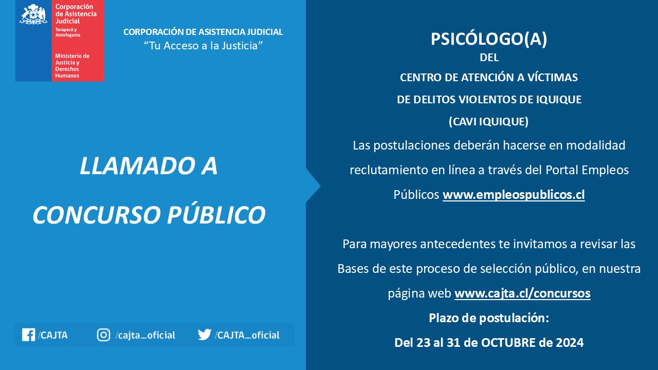 LLAMADO A CONCURSO PÚBLICO