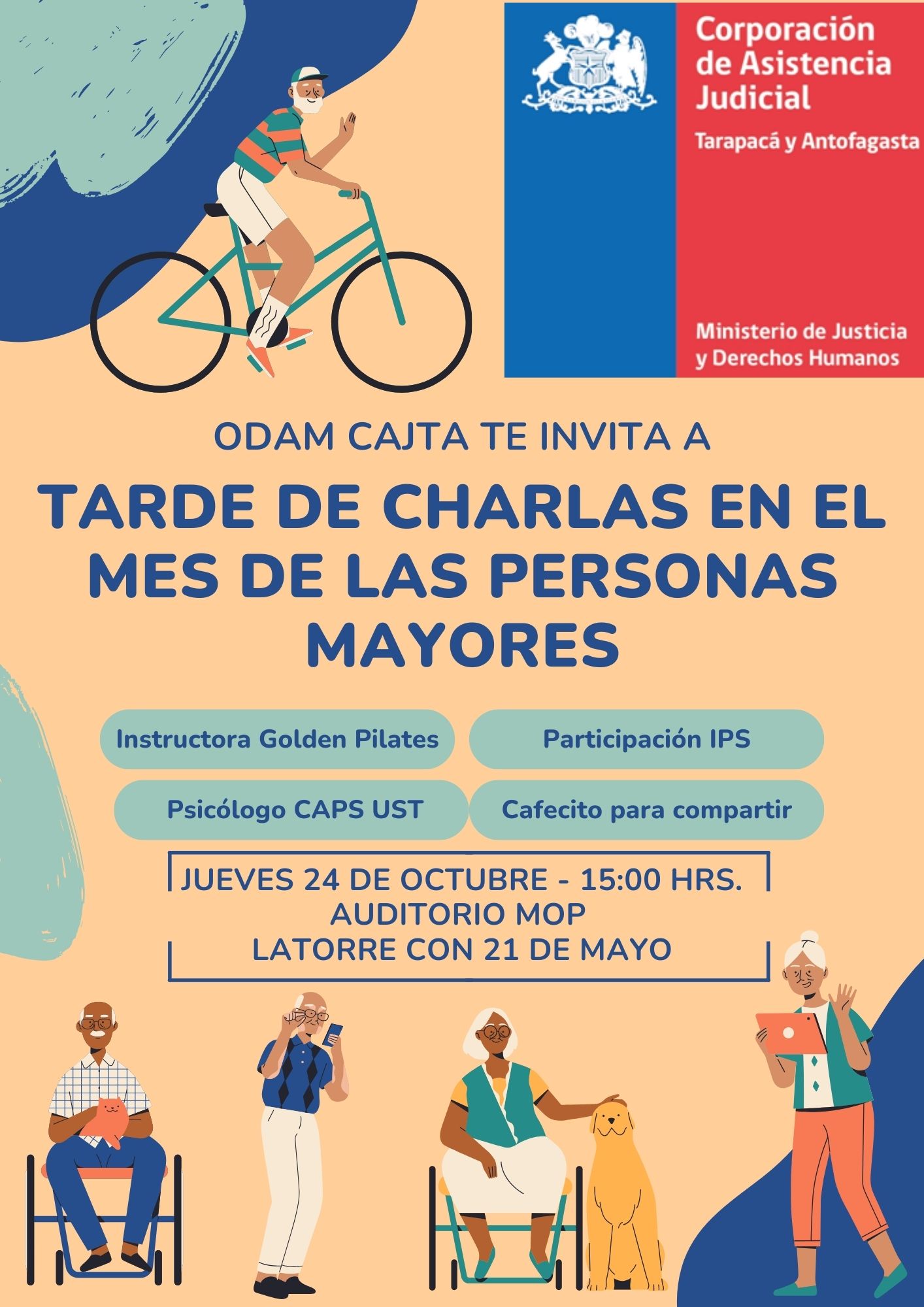 Invitación a la Tarde de Charlas en el Mes de las Personas Mayores