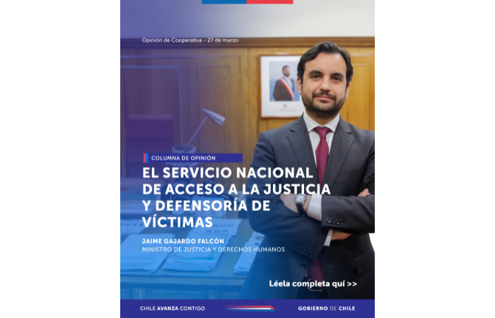 Columna de opinión del Ministro Jaime Gajardo en Radio Cooperativa