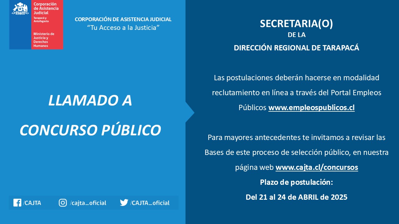 LLAMADO A CONCURSO PÚBLICO