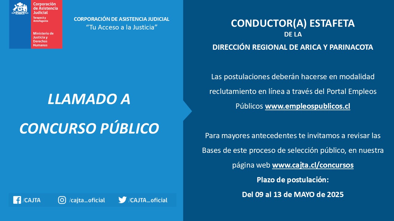 LLAMADO A CONCURSO PÚBLICO