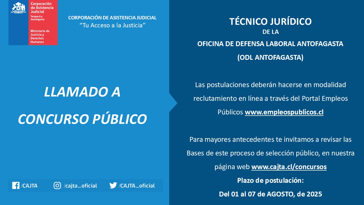 LLAMADO A CONCURSO PÚBLICO