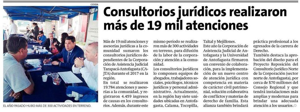 CAJTA en Diario La Estrella de Antofagasta