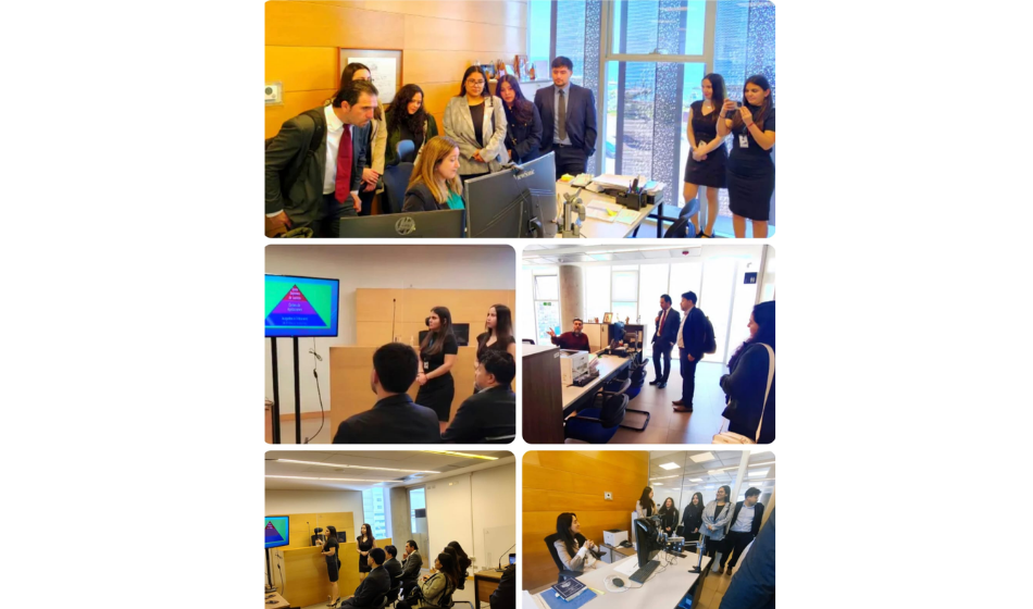 Centro de Atención Jurídica de la Universidad de Antofagasta realiza visita guiada al 4° Juzgado Civil de Antofagasta