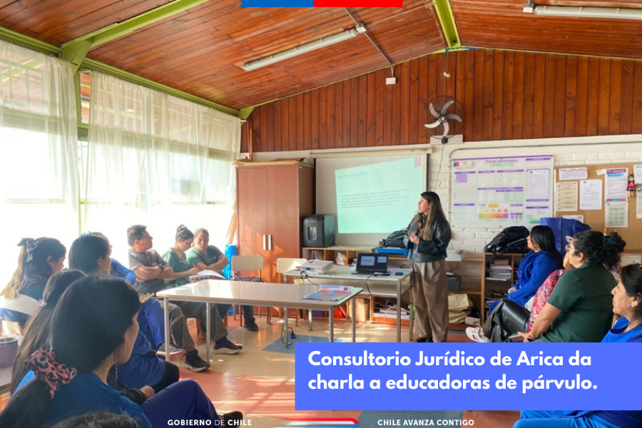 Consultorio Jurídico de Arica capacita a educadoras y técnicos de educación parvularia de JUNJI