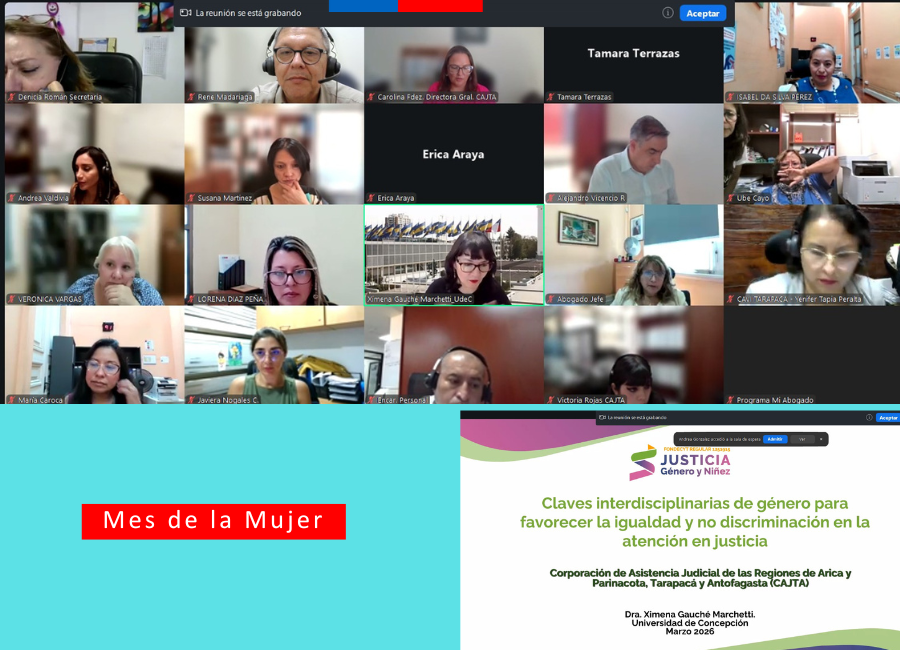 EN MES DE LA MUJER: CLASE MAGISTRAL REFUERZA ENFOQUE DE GÉNERO EN LA ATENCIÓN DE JUSTICIA EN CAJTA