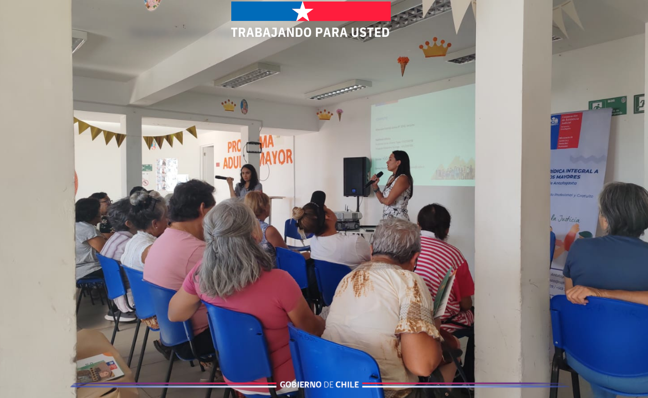 Defensa Jurídica de Personas Mayores de Antofagasta realiza charla  “Derechos Hereditarios y Relaciones de Familia”