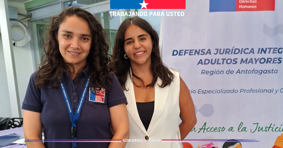 Unidad de Defensa Jurídica de Personas Mayores de Antofagasta participa en la Feria de Servicios