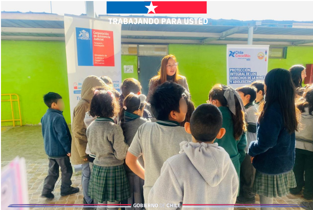 NAD de Calama promueve derechos de la niñez y adolescencia en Escuela Básica Pedro Vergara Keller