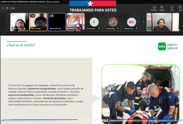 Capacitación sobre prevención y manejo del estrés en CAJTA