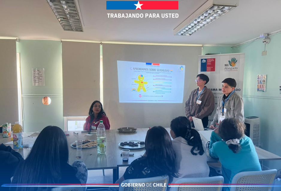Programa Mi abogado de Antofagasta realiza un taller a jóvenes de sistema residencial