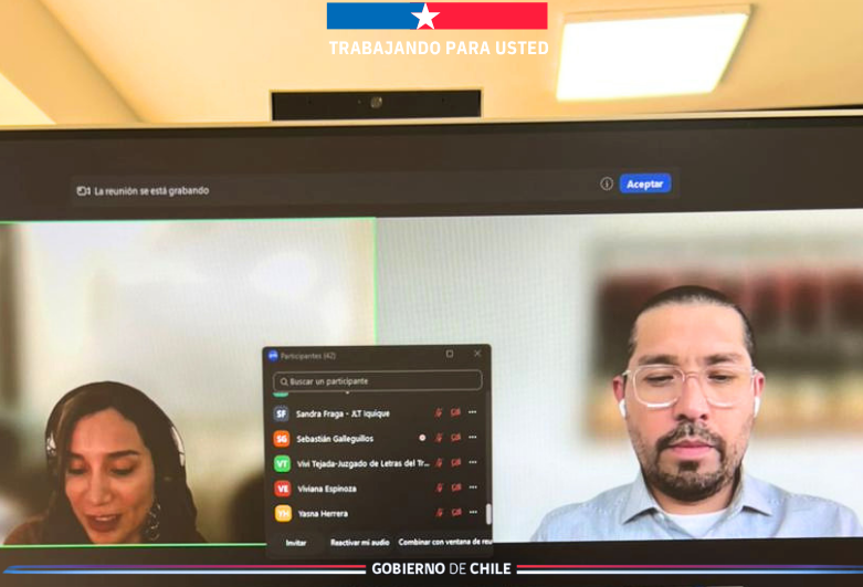 Charla sobre sistema recursivo chileno reunió a participantes del Poder Judicial y CAJTA