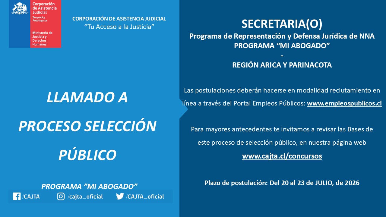 LLAMADO A PROCESO SELECCIÓN PÚBLICO