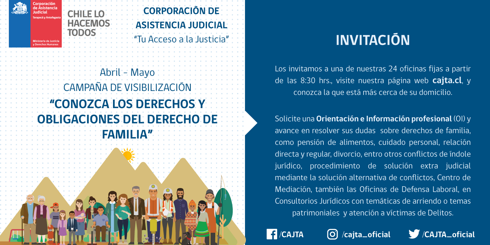 Invitación a una de nuestras 24 oficinas fijas
