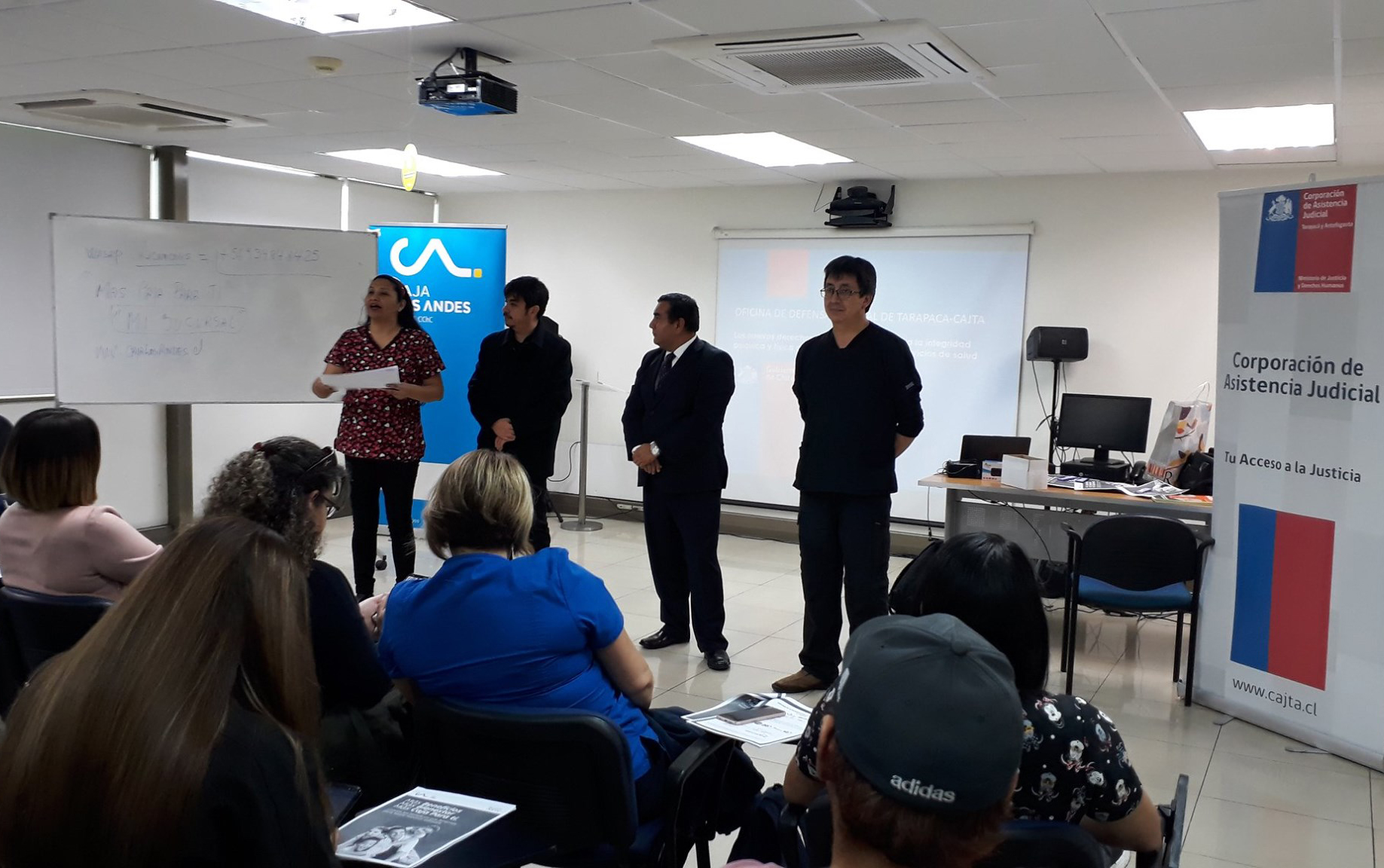 Realizan charla sobre las CAJ y Derechos Fundamentales a los trabajadores de la Salud Municipal de Tarapacá