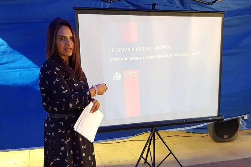 Oficina de Defensa Laboral Tarapacá realizó una charla a las y los funcionarios del SERVIU de Tarapacá.